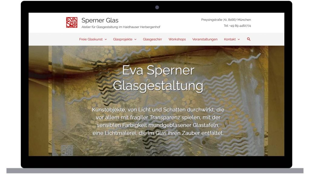 Sperner Glas Website Startseite